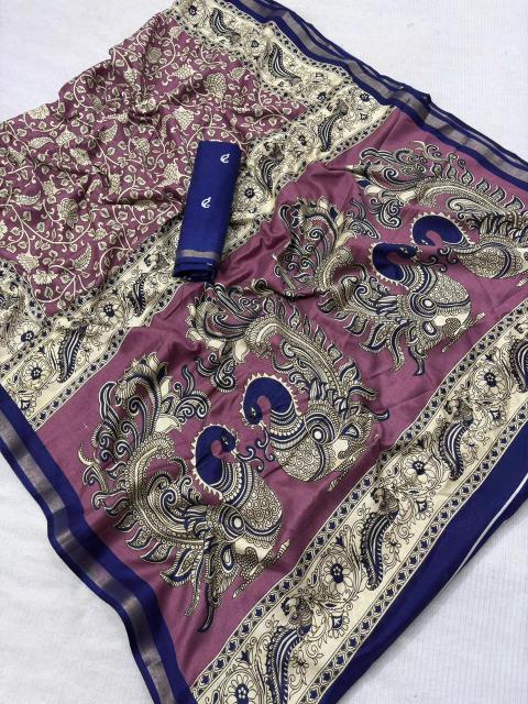 Vastrangan ajrakh style block print saree manufacturers surat